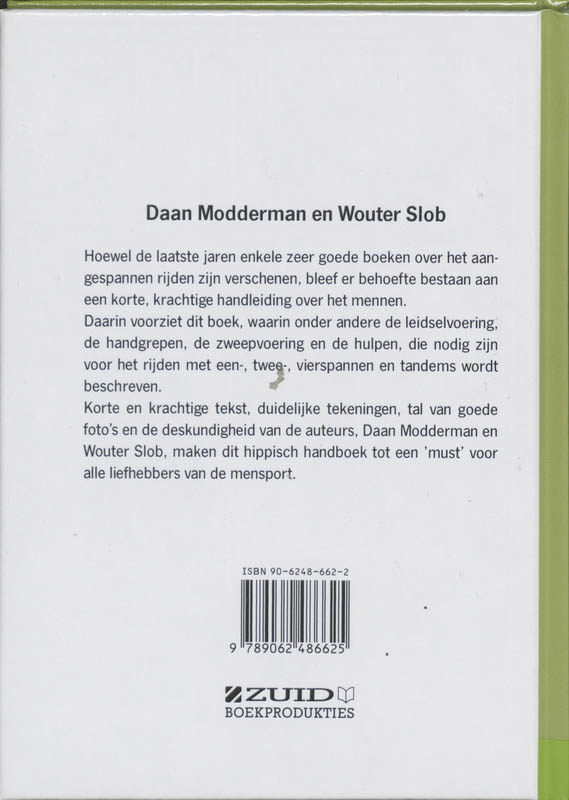 Mennen / Hippisch handboek achterkant