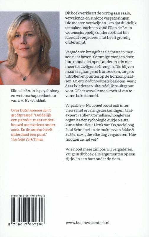 Vergaderen? Niet doen! achterkant