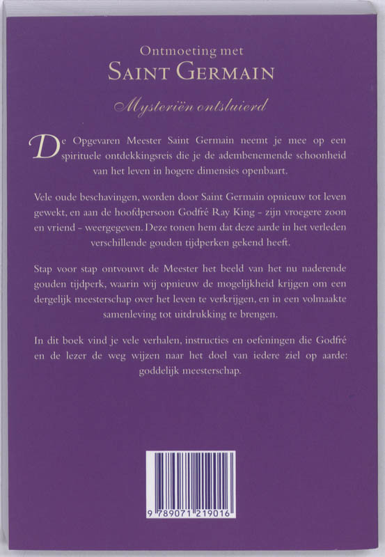 Ontmoeting met Saint Germain / Ontmoetingen met Saint Germain / 1 achterkant