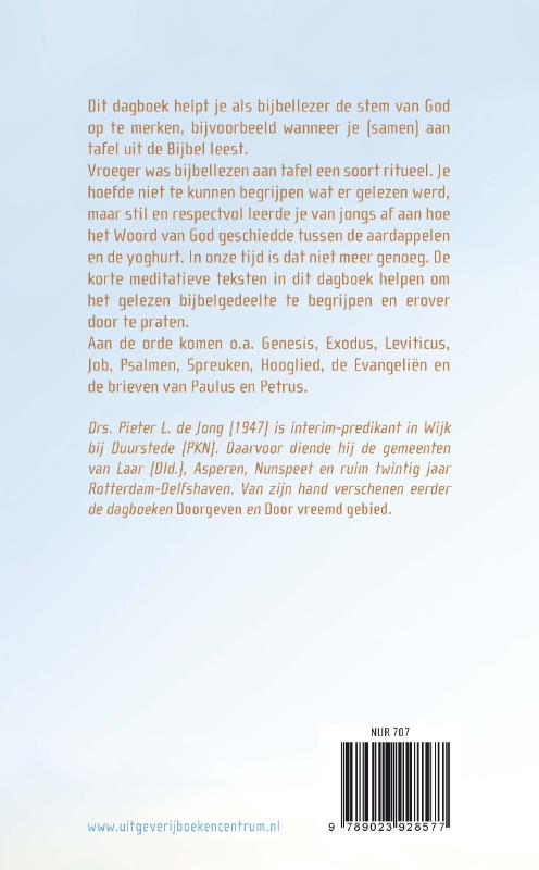 Zijn roepstem horen/ Bijbels dagboek achterkant