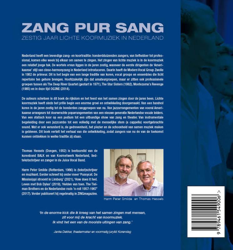 Zang pur sang / ZINGmagazine achterkant