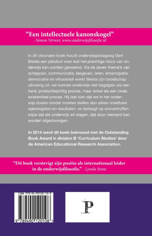 Het prachtige risico van onderwijs achterkant