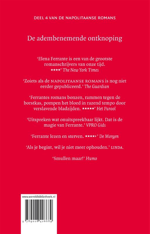 De Napolitaanse romans 4 - Het verhaal van het verloren kind achterkant