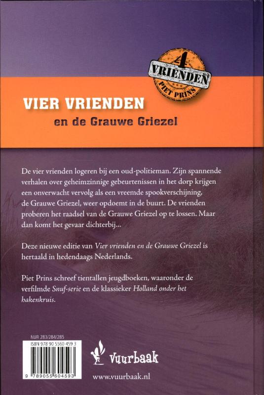 Vier vrienden en de grauwe griezel achterkant