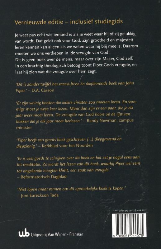 De vreugde van God achterkant