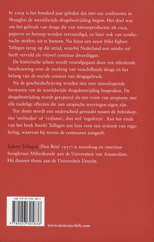 Het Utopisme Van De Drugsbestrijding achterkant