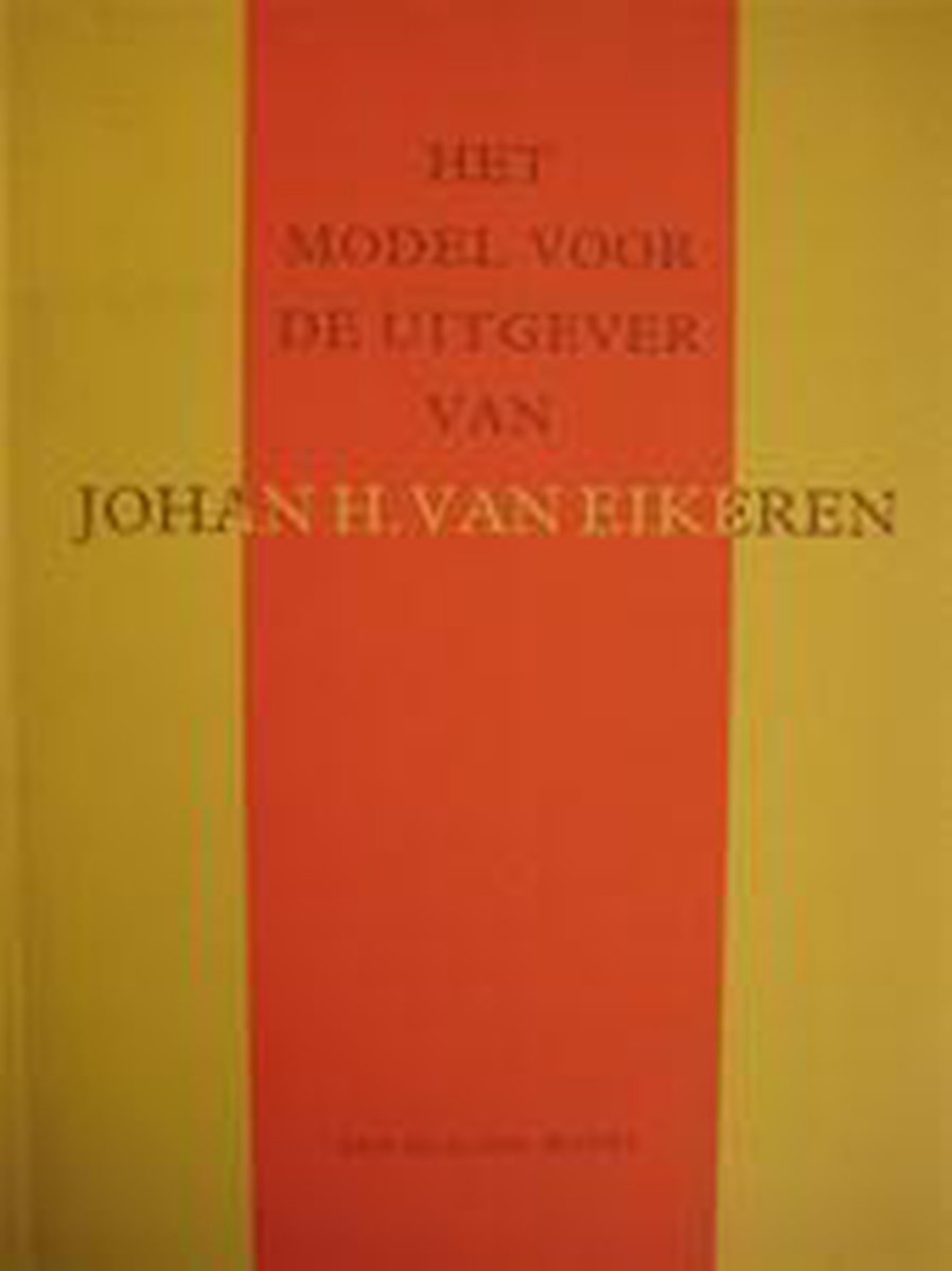 Model voor de uitgever van j.h. van eikeren