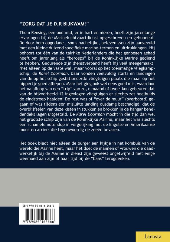 Zorg dat je d,r bij kwam! achterkant