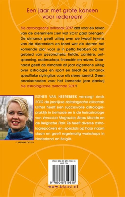 De astrologische almanak 2017 achterkant