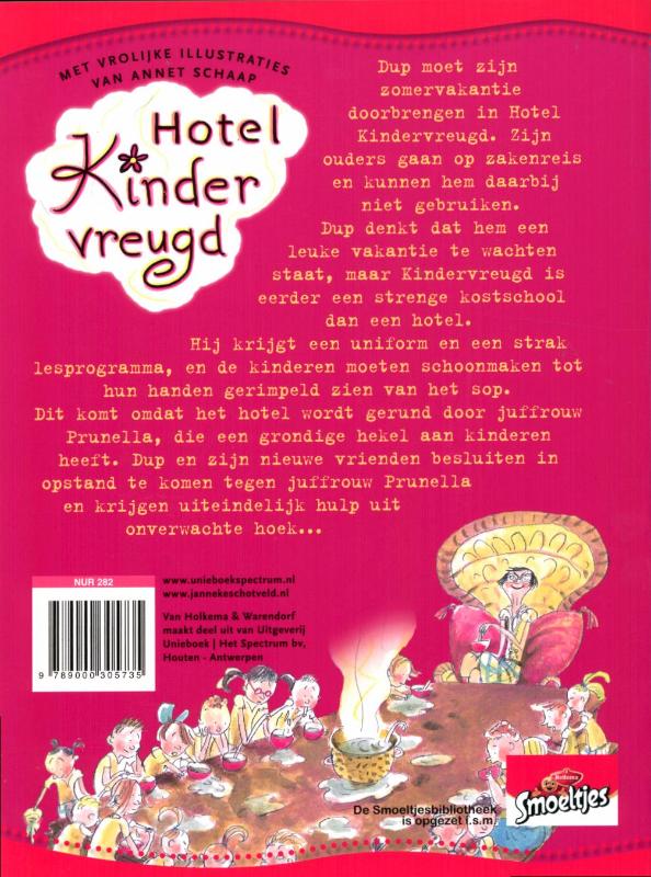 Hotel Kindervreugd / Smoeltjes bibliotheek achterkant