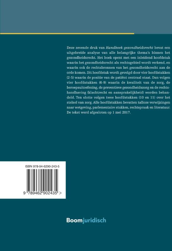 Handboek Gezondheidsrecht achterkant