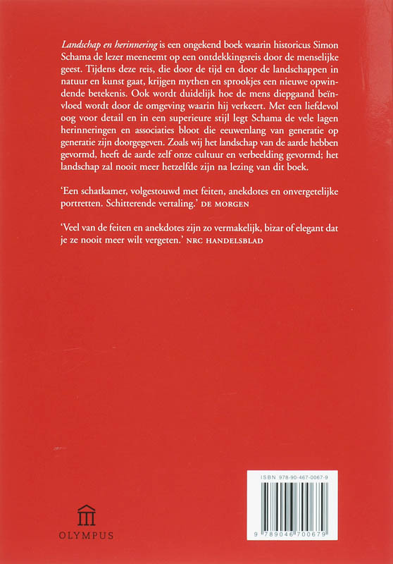 Landschap en herinnering achterkant