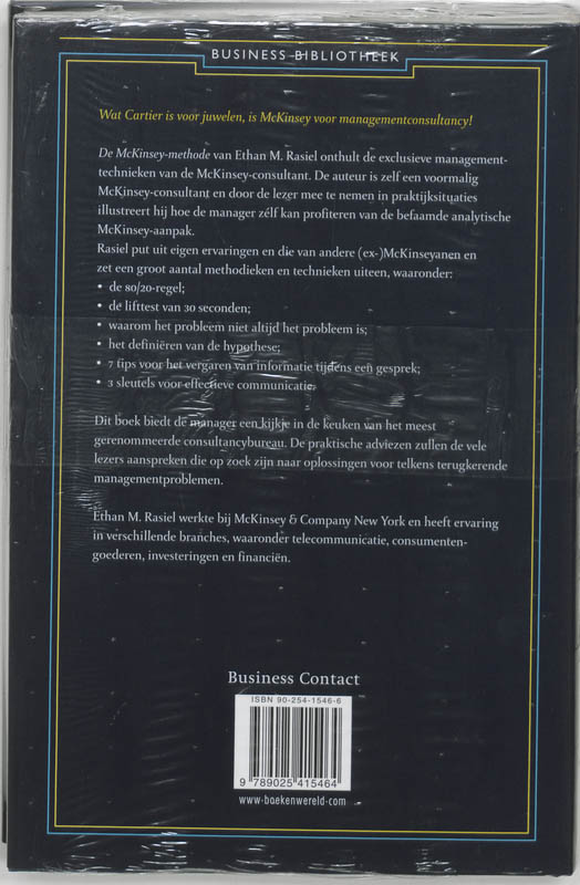 De McKinsey-methode / Business bibliotheek achterkant
