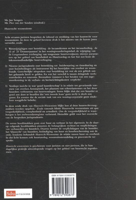 Huurrecht woonruimte / Huurreeks achterkant