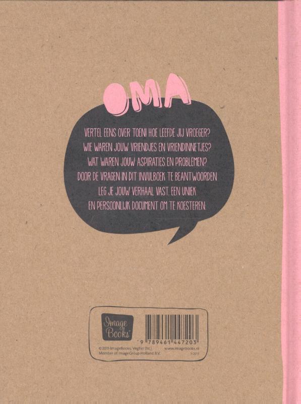 Oma schrijft achterkant