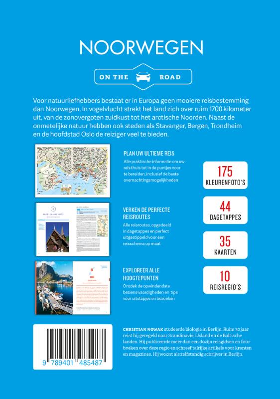 Noorwegen on the road / Lannoo's autoboek achterkant