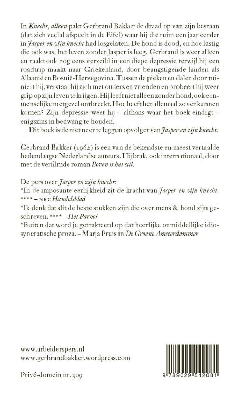 Knecht, alleen / Prive-domein / 309 achterkant