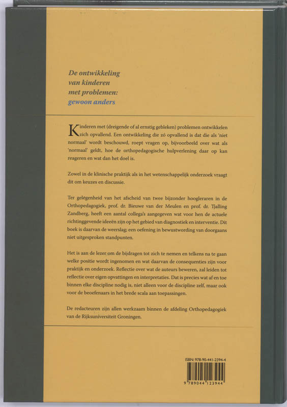 De ontwikkeling van kinderen met problemen / KOP-Serie / 29 achterkant