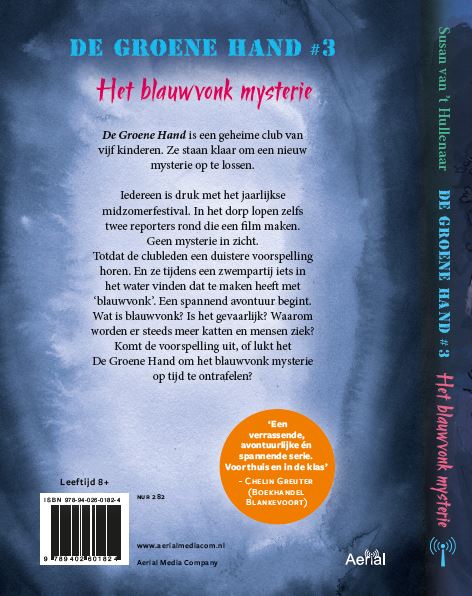 De groene hand 3 -   Het blauwvonk mysterie achterkant