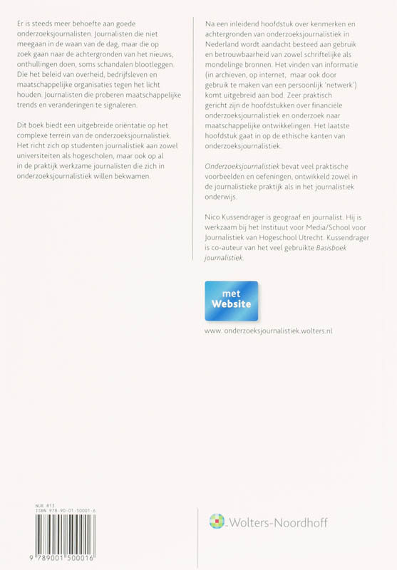 Onderzoeksjournalistiek achterkant