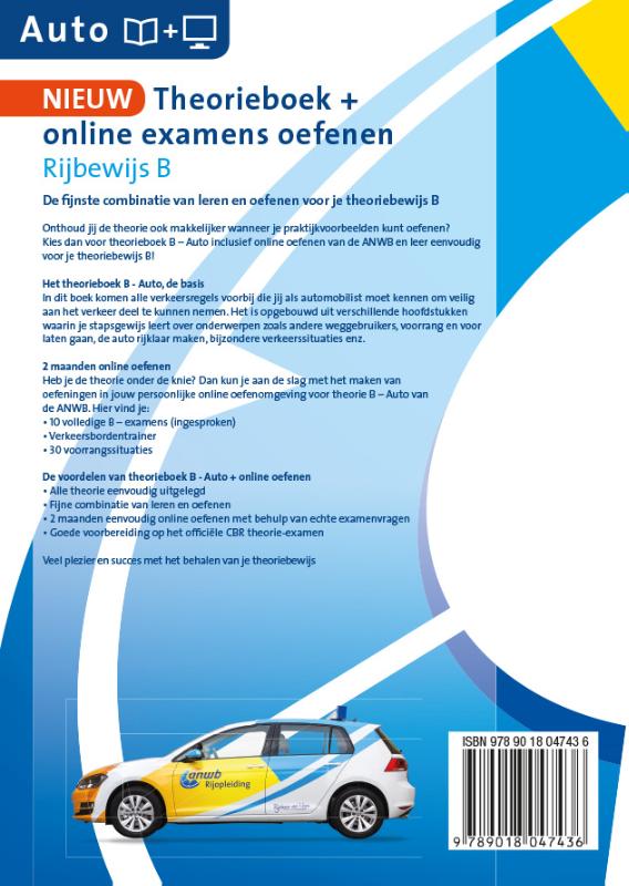Theorieboek Rijbewijs-B / ANWB rijopleiding achterkant