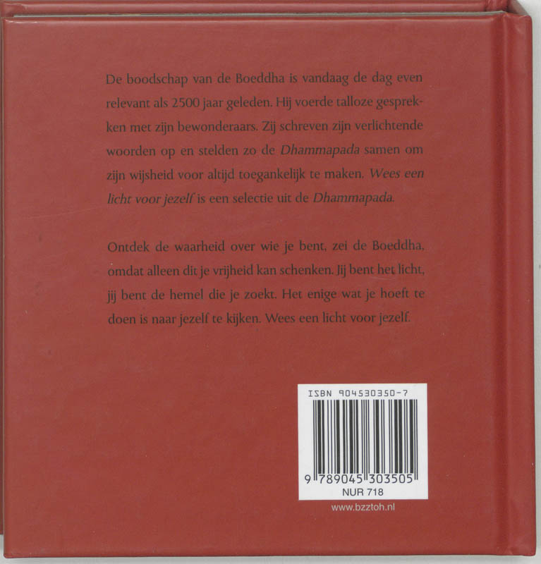 Wees Een Licht Voor Jezelf achterkant