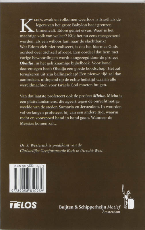 Obadja en Micha achterkant