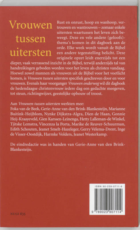 Vrouwen tussen uitersten achterkant