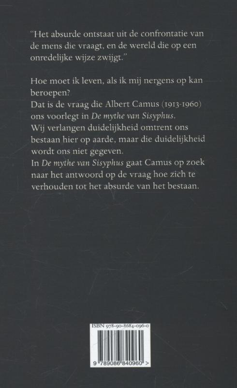 De mythe van Sisyphus achterkant