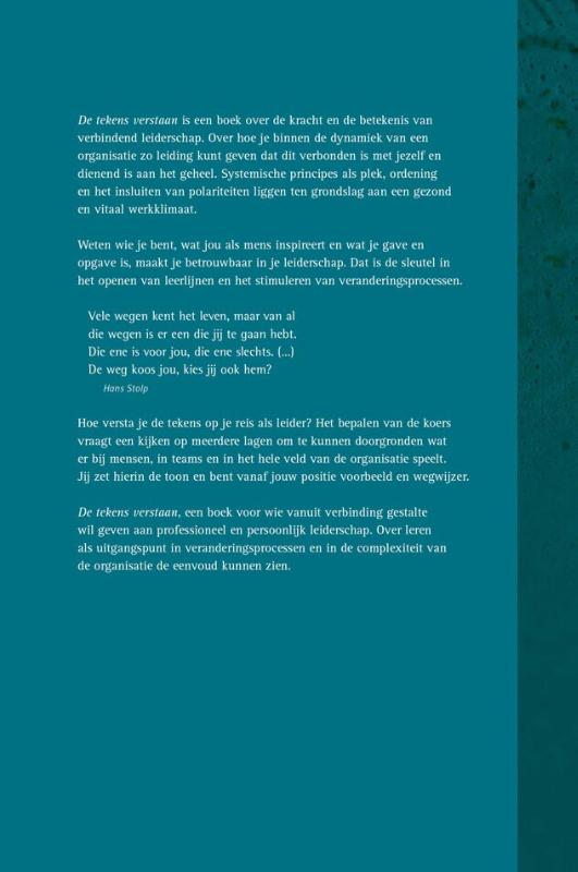 De tekens verstaan achterkant