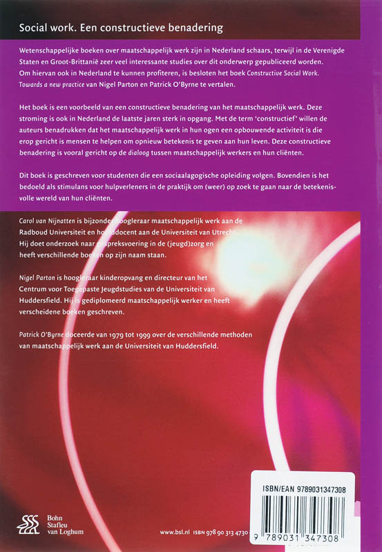 Social work / Sociaal agogisch basiswerk achterkant