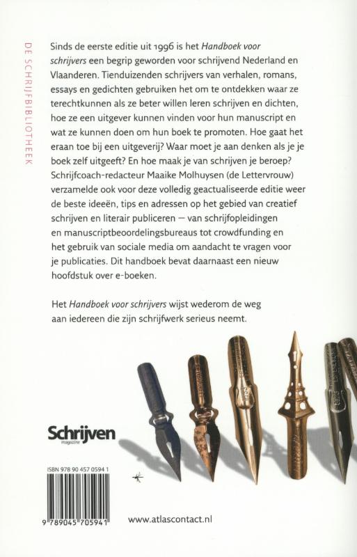 Handboek voor schrijvers / De schrijfbibliotheek achterkant