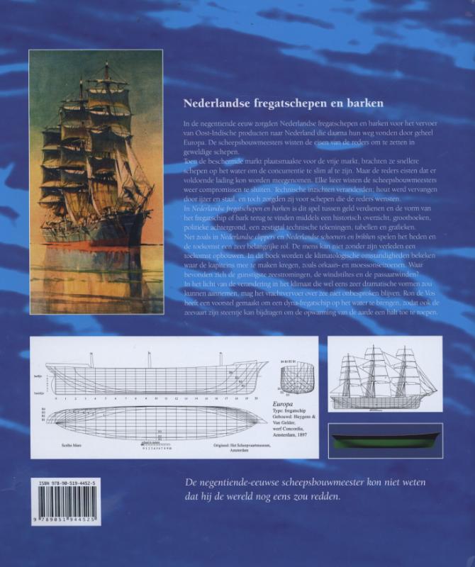 Nederlandse fregatschepen & barken achterkant