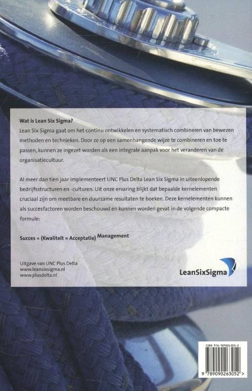 Lean six sigma toolset achterkant