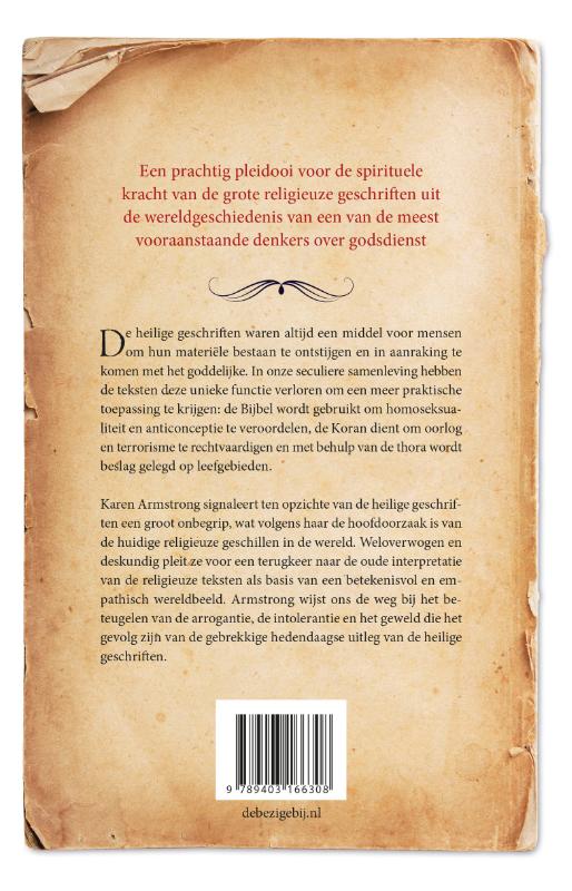 De verloren kunst van de heilige geschriften achterkant