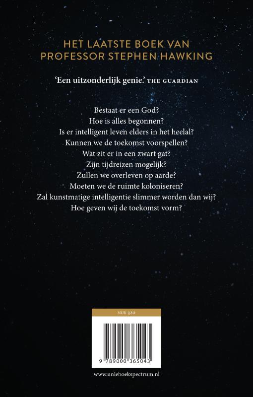 De antwoorden op de grote vragen achterkant