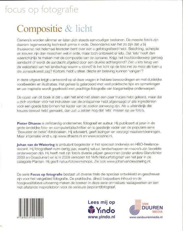 Compositie / Focus op fotografie achterkant