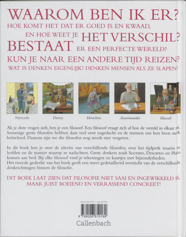 Filosofie voor jonge denkers achterkant