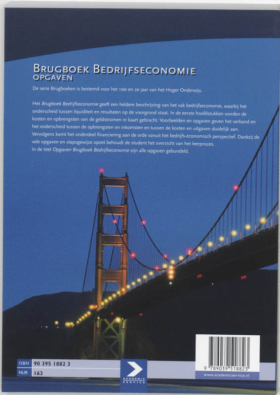 Brugboek Bedrijfseconomie / Opgaven achterkant
