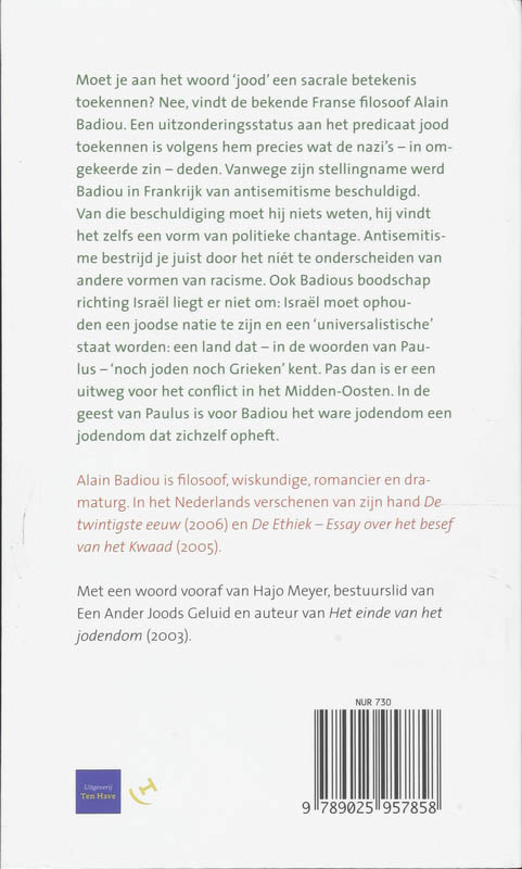 Het Woord Jood achterkant