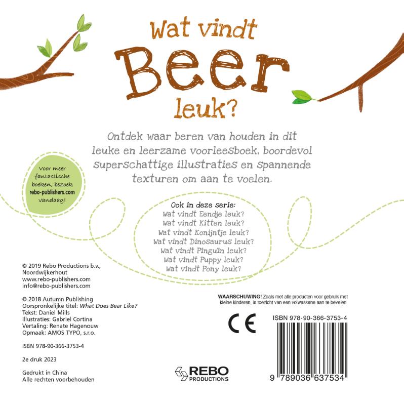 Wat vindt ... leuk? - Wat vindt beer leuk? achterkant