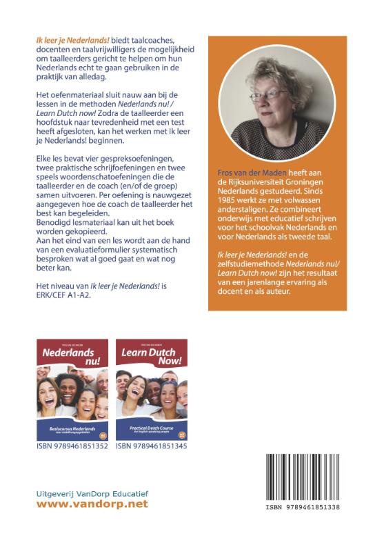 Ik leer je Nederlands! Niveau CEFR A1 - A2 achterkant