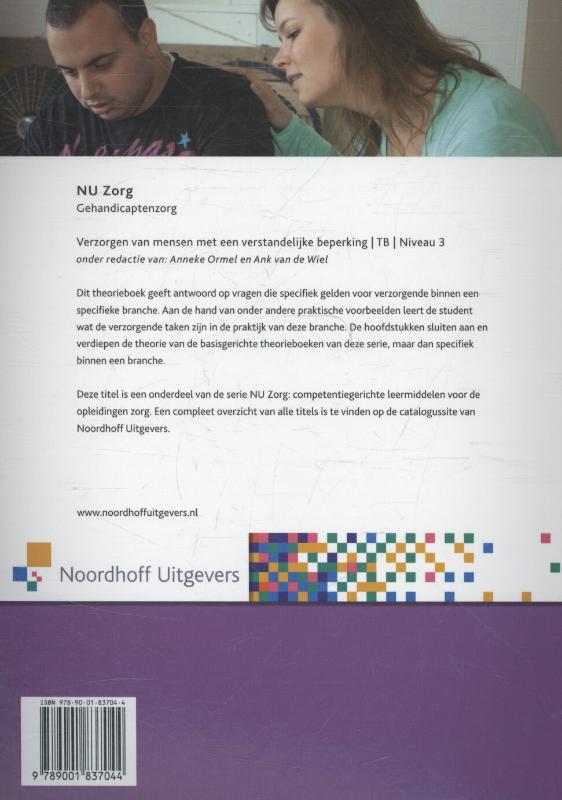 NU zorg Gehandicaptenzorg; Niveau 3 Theorieboek achterkant