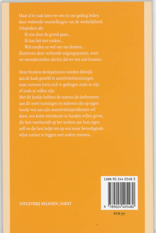 Wat je denkt, dat ben je zelf / A-reeks achterkant