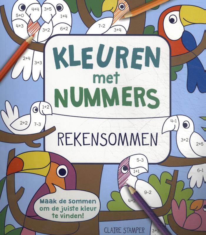 Kleuren met nummers: Rekensommen