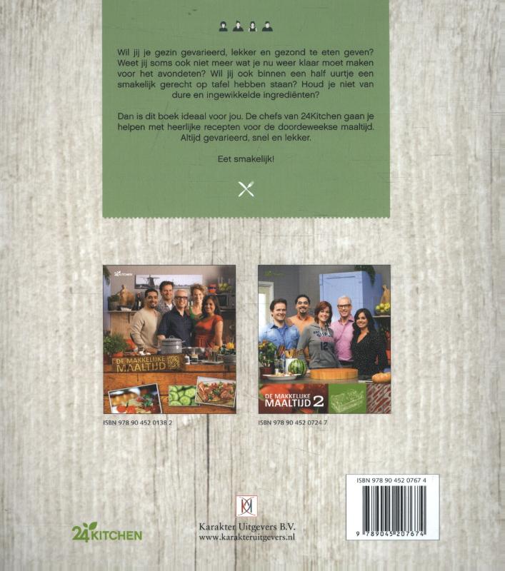 De nieuwe makkelijke maaltijd achterkant