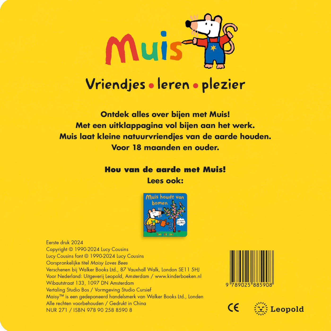 Muis houdt van bijen / Muis achterkant