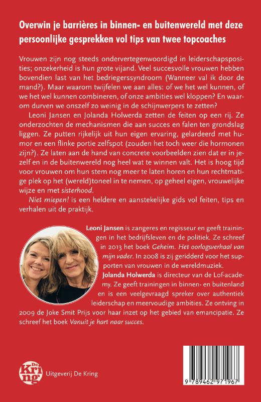 Niet miepen! achterkant