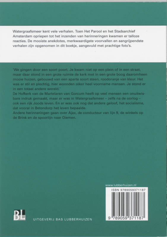 Watergraafsmeer / Bibliotheek van Amsterdamse herinneringen / 9 achterkant