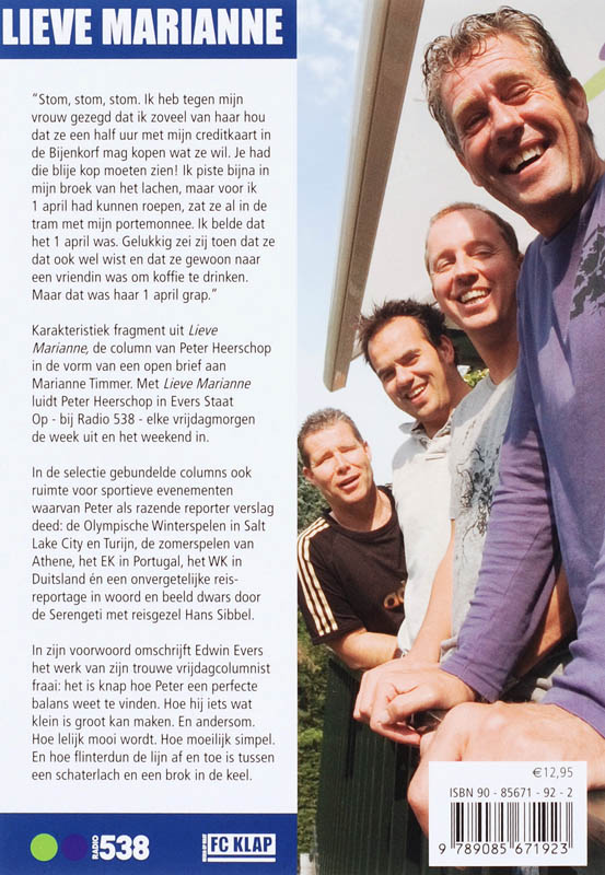 Lieve Marianne achterkant